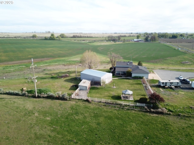 drone / aerial view with a rural view
