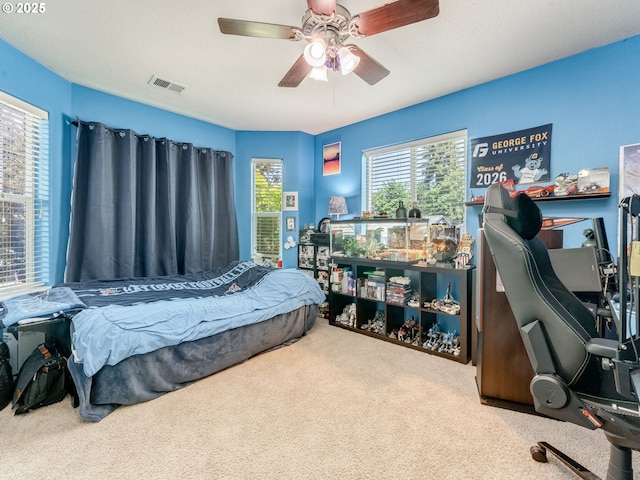 21390 SW Roellich Ave, Sherwood, OR 97140 - bedroom with carpet flooring and ceiling fan