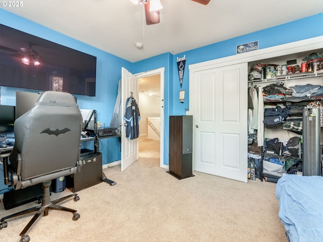 21390 SW Roellich Ave, Sherwood, OR 97140 - home office featuring carpet flooring and ceiling fan
