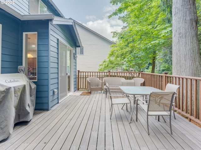 21390 SW Roellich Ave, Sherwood, OR 97140 - wooden deck with outdoor dining space