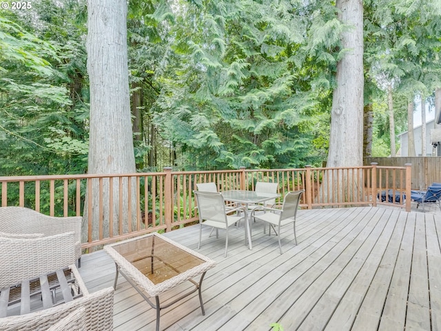 21390 SW Roellich Ave, Sherwood, OR 97140 - wooden terrace featuring outdoor dining space