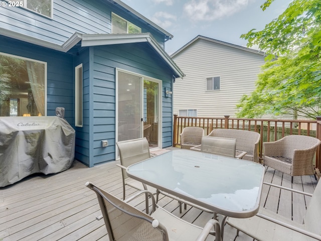 21390 SW Roellich Ave, Sherwood, OR 97140 - deck featuring outdoor dining area and a grill