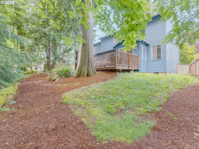 21390 SW Roellich Ave, Sherwood, OR 97140 - view of yard featuring a wooden deck