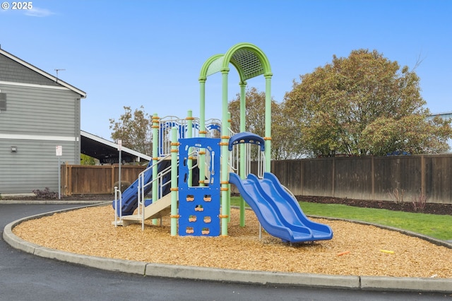 community playground with fence