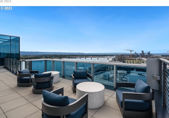 view of patio with a balcony