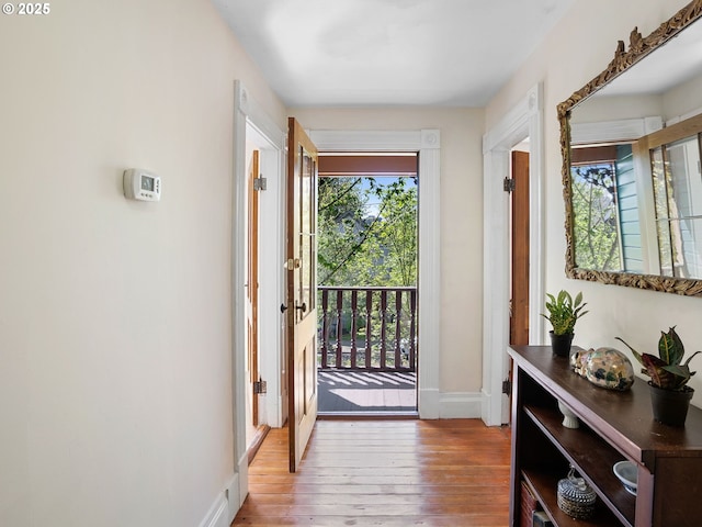 131 NE Tillamook St, Portland, OR 97212 - entryway with wood-type flooring and baseboards