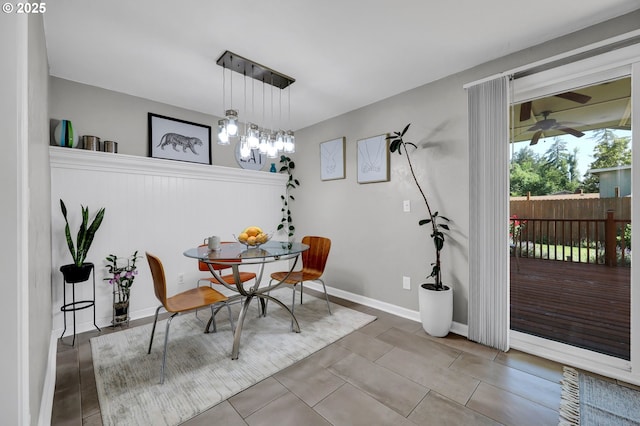 1364 Goodpasture Island Rd, Eugene, OR 97401 - dining area featuring ceiling fan