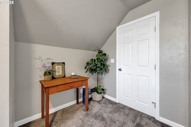 1364 Goodpasture Island Rd, Eugene, OR 97401 - foyer featuring lofted ceiling, carpet flooring, and baseboards