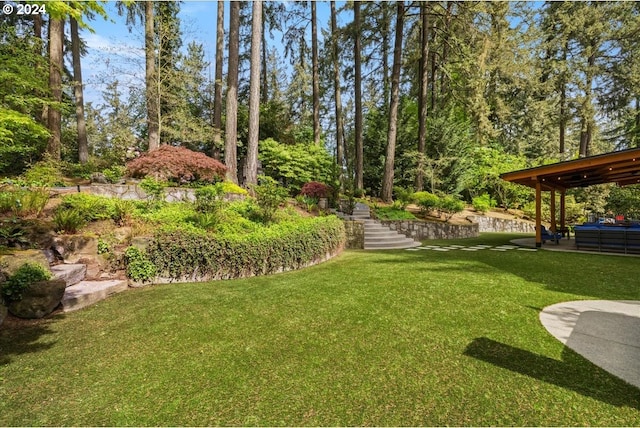 view of yard with outdoor lounge area