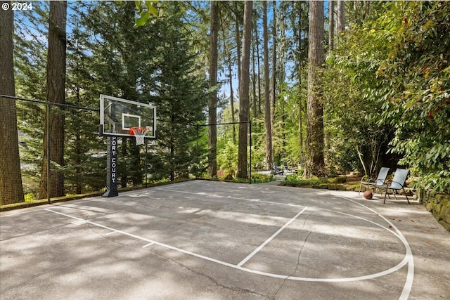 view of basketball court