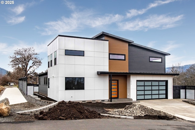 modern home with a garage