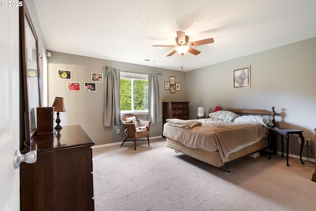 13810 NE 89th Cir, Vancouver, WA 98682 - carpeted bedroom with baseboards, a ceiling fan, and a textured ceiling