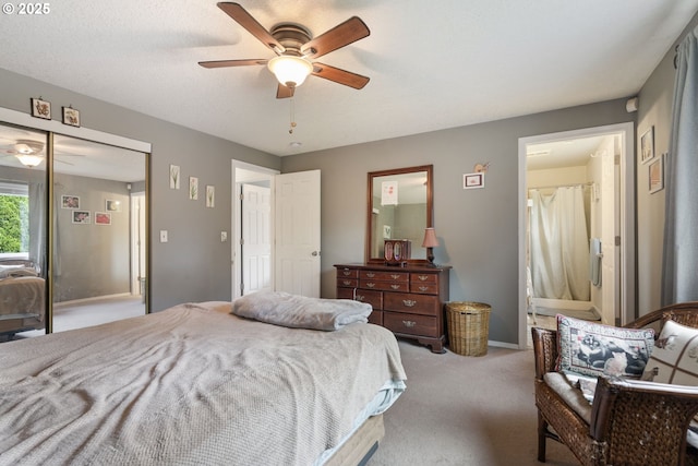 13810 NE 89th Cir, Vancouver, WA 98682 - bedroom featuring carpet, baseboards, and ceiling fan