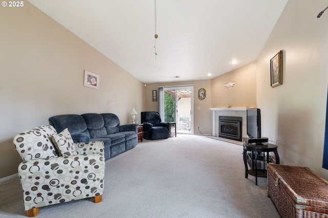 13810 NE 89th Cir, Vancouver, WA 98682 - carpeted living area with a fireplace