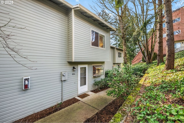 view of home's exterior featuring a patio area