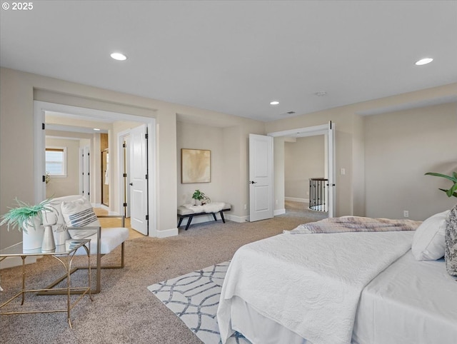 view of carpeted bedroom