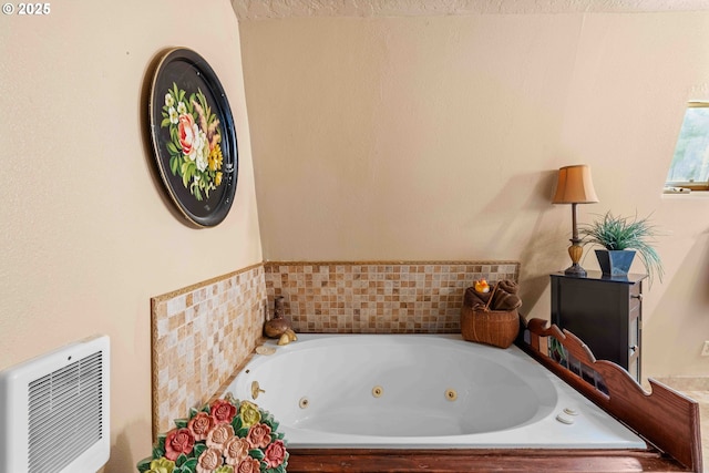 1042 W State Route 4, Cathlamet, WA 98612 - full bathroom featuring heating unit and a tub with jets