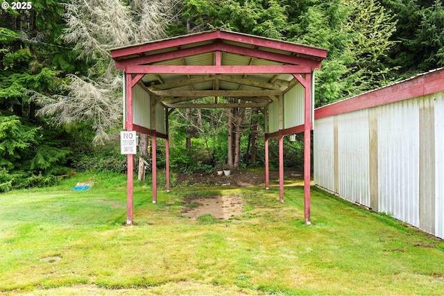 1042 W State Route 4, Cathlamet, WA 98612 - view of yard featuring a carport and a forest view