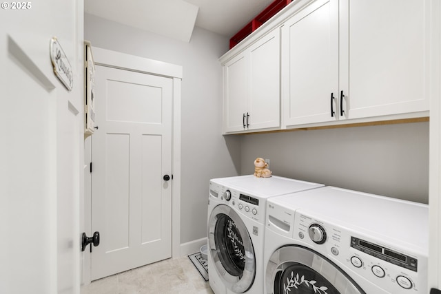 16290 SE Eckert Ln, Damascus, OR 97089 - laundry room featuring washing machine and dryer and cabinet space