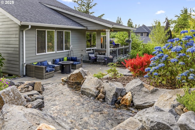 16290 SE Eckert Ln, Damascus, OR 97089 - view of patio / terrace with an outdoor living space