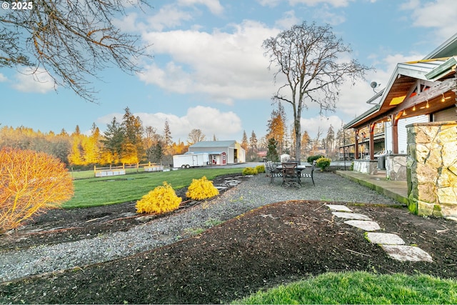 view of yard with a patio