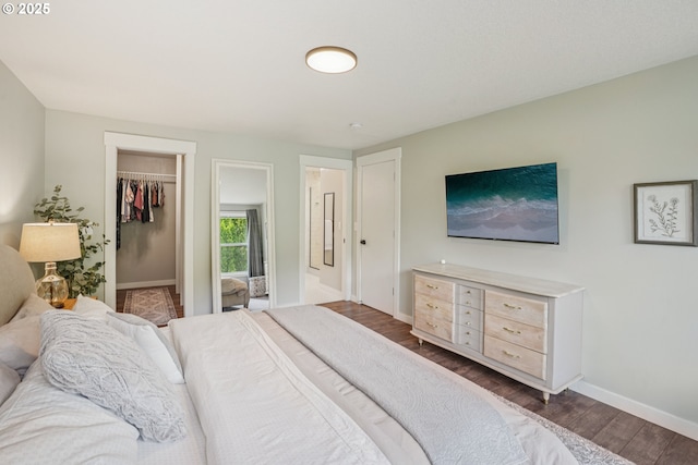 16318 SW Wright St, Beaverton, OR 97007 - bedroom featuring dark wood-style flooring and a spacious closet