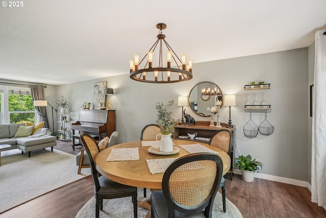 16318 SW Wright St, Beaverton, OR 97007 - dining room featuring a chandelier and wood finished floors