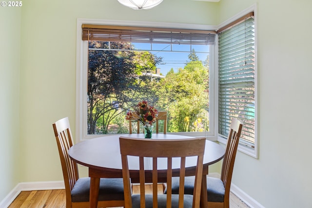 2445 SE 76th Ave, Portland, OR 97206 - dining area featuring light wood-type flooring and baseboards