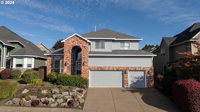 view of front of house featuring a garage