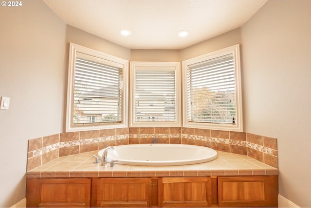 bathroom with a bathing tub