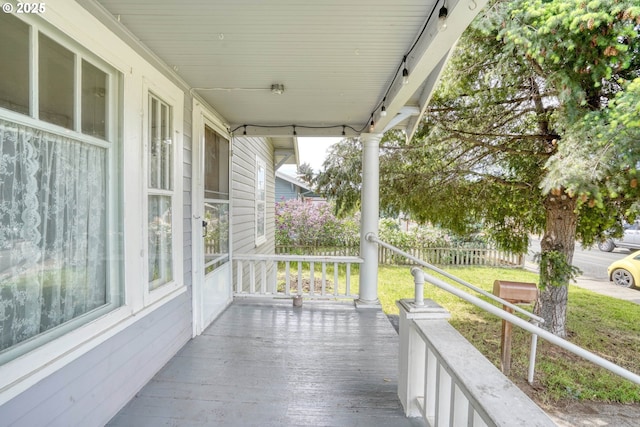 1206 E 9th St, The Dalles, OR 97058 - wooden terrace with covered porch