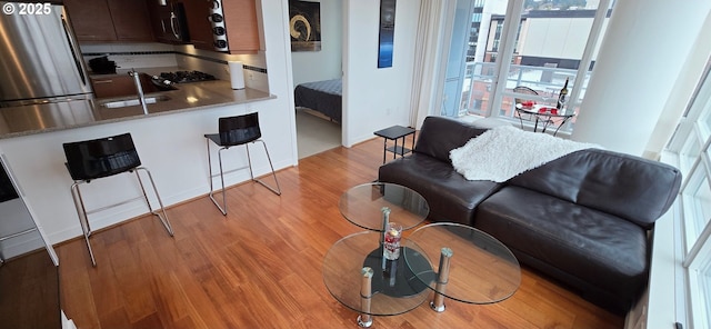 living room featuring wood finished floors