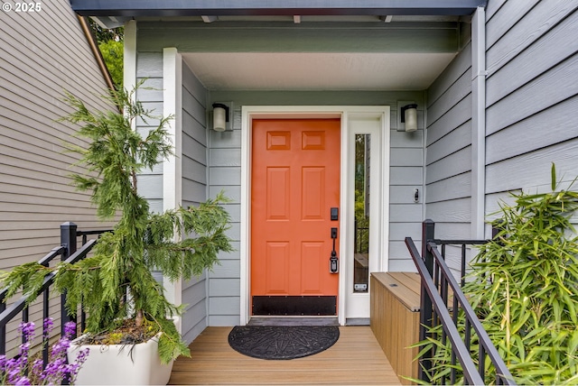 view of exterior entry