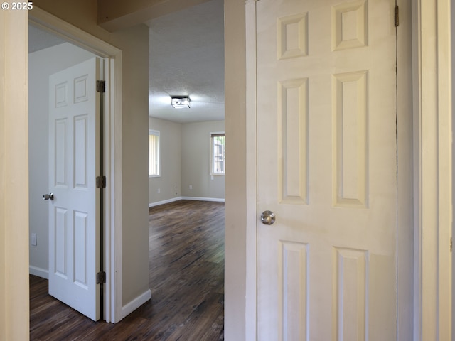 1818 E 32nd St, Vancouver, WA 98663 - hall with dark wood finished floors and a textured ceiling
