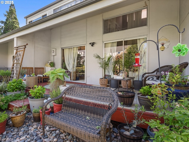 view of patio / terrace featuring an outdoor living space