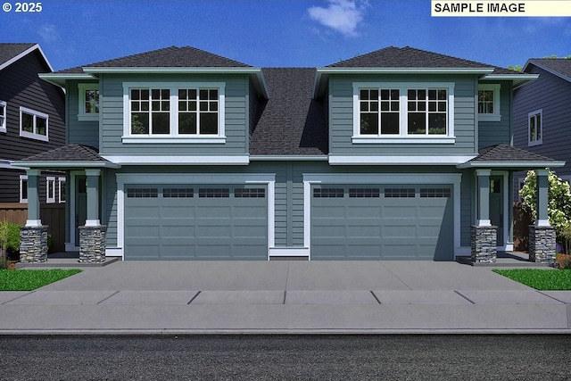 view of front of house featuring a garage