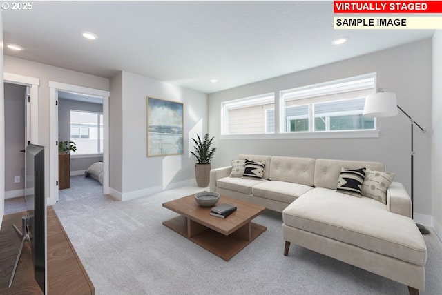 view of carpeted living room