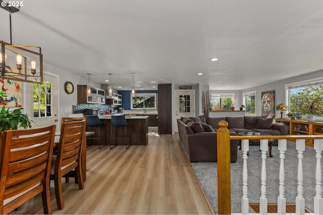 301 S 18th St, La Grande, OR 97850 - living room featuring light wood finished floors and recessed lighting