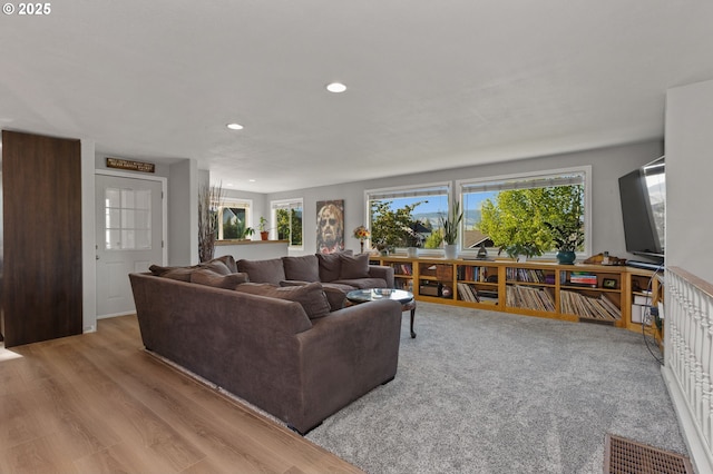 301 S 18th St, La Grande, OR 97850 - living area with plenty of natural light, recessed lighting, and wood finished floors