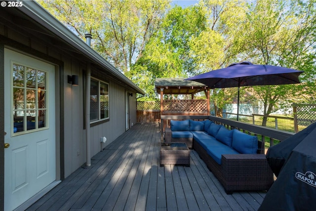 301 S 18th St, La Grande, OR 97850 - wooden terrace with an outdoor hangout area