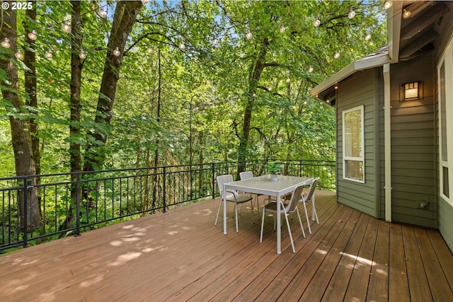 1911 NW Norfolk Ct, Portland, OR 97229 - wooden terrace with outdoor dining space