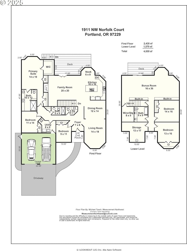 1911 NW Norfolk Ct, Portland, OR 97229 - view of home floor plan