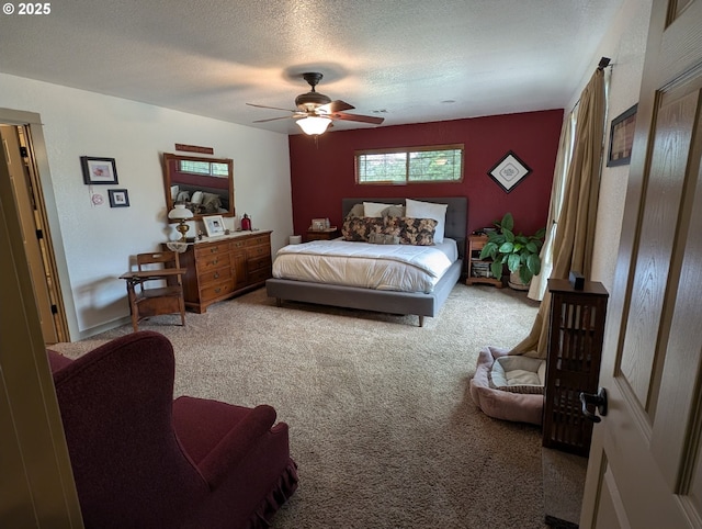264 Mattie K Ln, Roseburg, OR 97471 - carpeted bedroom featuring a textured ceiling and ceiling fan
