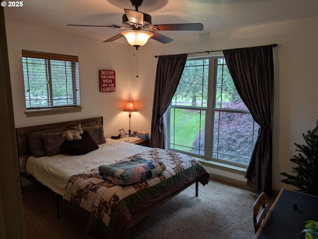 264 Mattie K Ln, Roseburg, OR 97471 - carpeted bedroom featuring multiple windows and ceiling fan