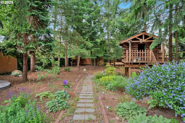 1710 Norkenzie Rd, Eugene, OR 97401 - view of yard with a deck