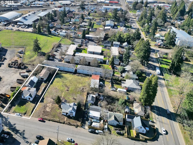 aerial view with a residential view
