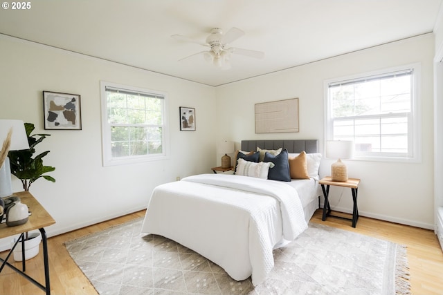 2416 SE 60th Ave, Portland, OR 97206 - bedroom featuring light wood-style floors and ceiling fan