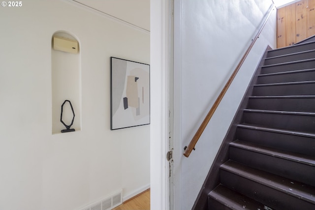 2416 SE 60th Ave, Portland, OR 97206 - stairway featuring wood finished floors