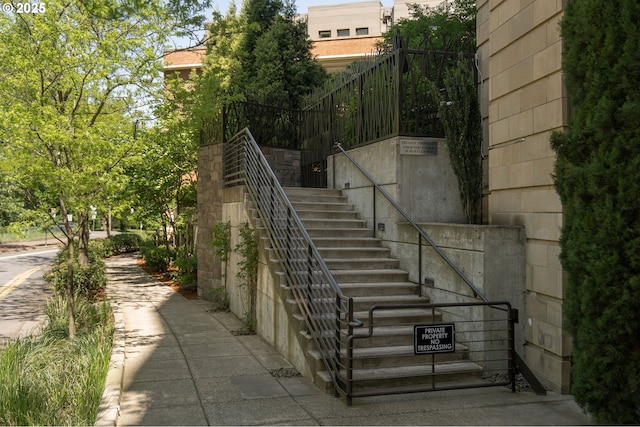 view of stairs