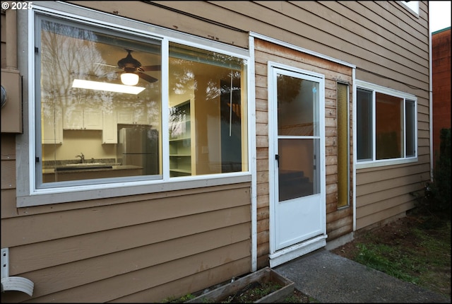 view of exterior entry